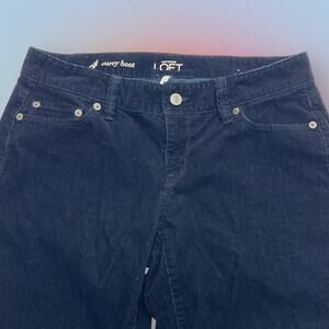 LOFT Women’s 4 LONG Black CURVY BOOT Corduroy Jeans